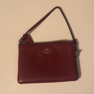 Coach maroon wristlet